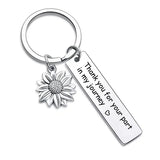 Inspirational Sunflower Keychain for Teacher