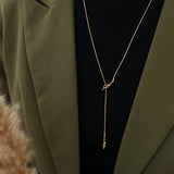 Heart Knot Tassel Necklace Women's Jewelry
