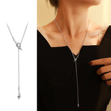 Heart Knot Tassel Necklace Women's Jewelry