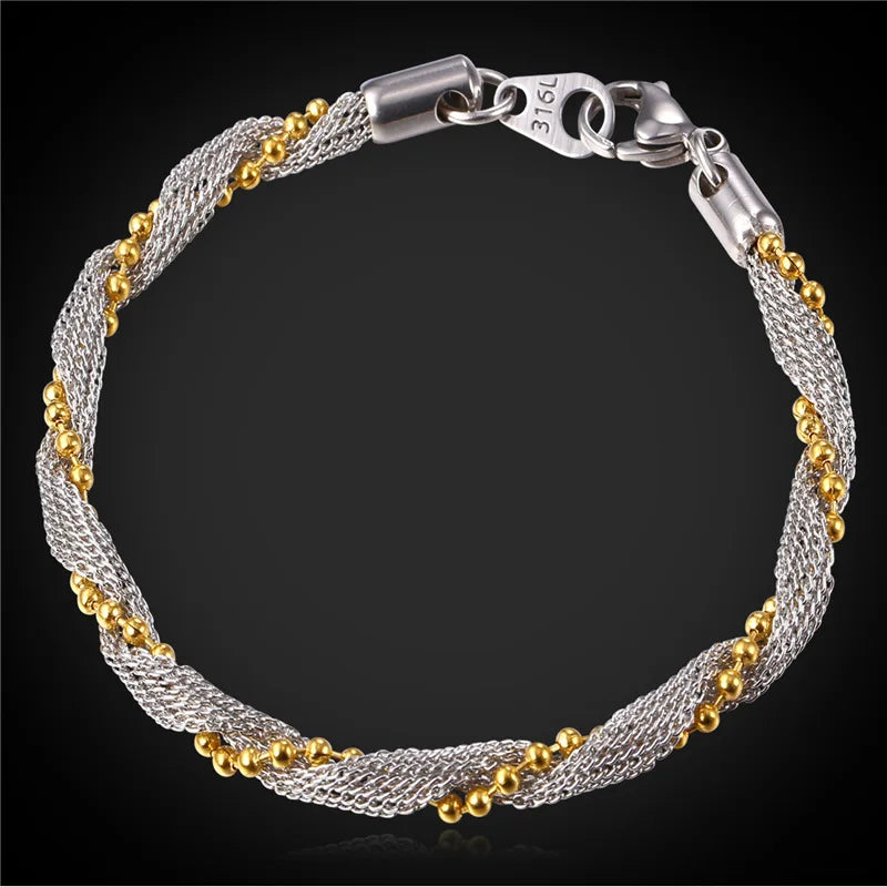 Stainless Steel Mix Bracelet Hand Chain Link Bracelet