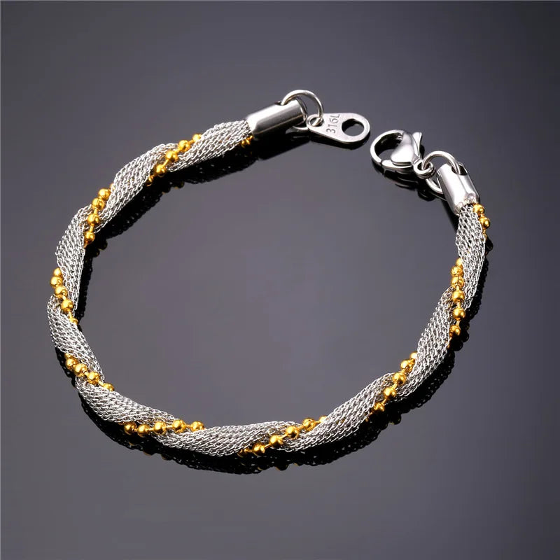 Stainless Steel Mix Bracelets Hand Chain Link Bracelet GH1758