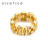 Stainless Steel Watch Chain Rings Silver Knuckle Jewelry