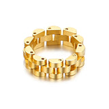 Stainless Steel Watch Chain Rings Silver Knuckle Jewelry