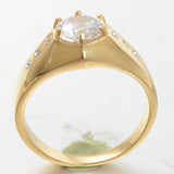 Stainless Steel Rings Zircon Mosaic Wedding Engagement Jewelry
