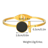 Enamel Bangle Stainless Steel Round Bracelet for Women