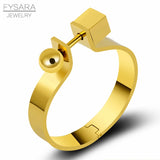 Stainless Steel Shackle Lover Bangle Men Jewelry Silver Punk Rock Cuff