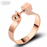 Stainless Steel Shackle Lover Bangle Men Jewelry Silver Punk Rock Cuff