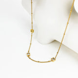 Small Square Charms Necklace Colorful CZ Choker Necklace