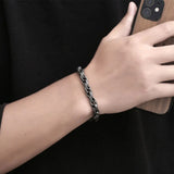 Stainless Steel Twist Chain Bracelet Men's Hand Accessories