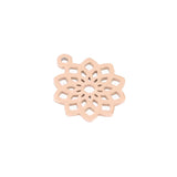 Vintage Stainless Steel Flower Charms for Necklace Making