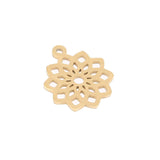 Vintage Stainless Steel Flower Charms for Necklace Making