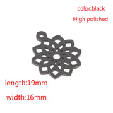 Vintage Stainless Steel Flower Charms for Necklace Making
