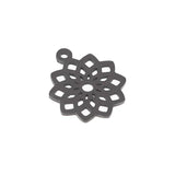 Vintage Stainless Steel Flower Charms for Necklace Making