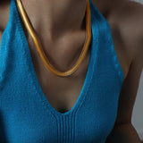 Stainless Steel Women'S Necklace Blade Chain Hip Hop Jewelry