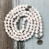 Star Cut Rose Quartz Wrap Around Bracelet and Necklace