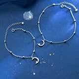 Star Moon Tassel 925 Silver Anklet Gypsophila Bracelet