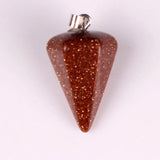 Crystal Gem Beads Pendant Pink Quartz Birthstone Women Jewelry