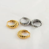 Stainless Steel Geometric Hoop Earrings 18K Plated Waterproof Jewelry