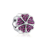 925 Silver Star Flower Bead Fit Panodra Charm Bracelet