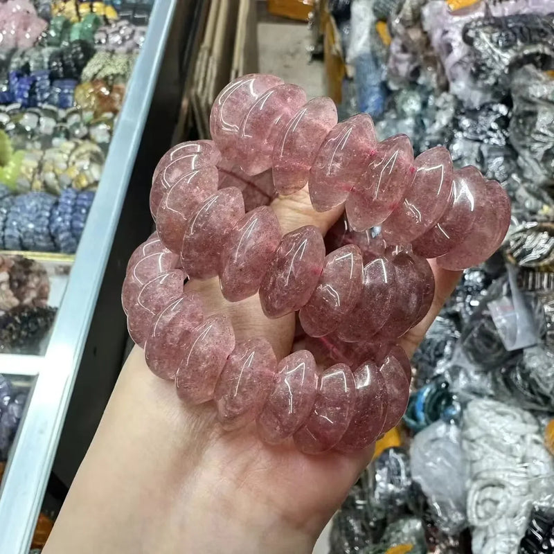 Strawberry Quartz Stone Bracelet