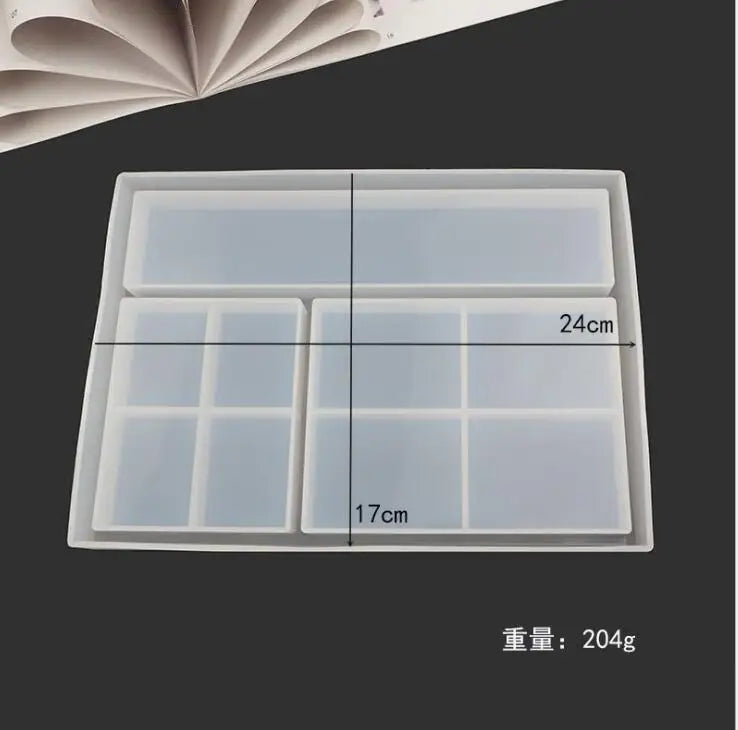 Silicone Storage Box Tray Jewelry Mold for DIY Epoxy Crystal Tray