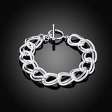 925 Sterling Silver Double Twist Chain Bracelets for Men Women