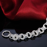 925 Silver Circle Bracelets Wedding Party Jewelry