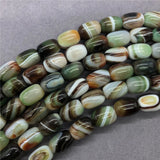 Stripe Malachite Bucket Beads Natural Loose Stone Diy for Jewelry