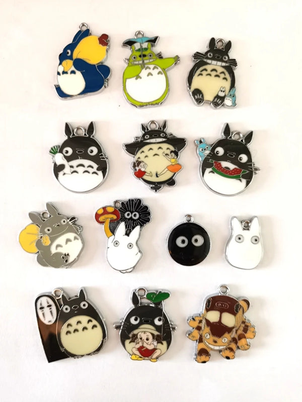 10 Pcs Totoro Charm Necklace/Bracelet/Earrings Pendants DIY Jewelry Making