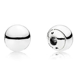925 Silver Bracelet with Crystal Ball Clip, DIY Accessory Gift
