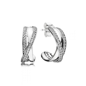 925 Sterling Silver Rose Zircon Earrings - Fashion Jewelry for Girls