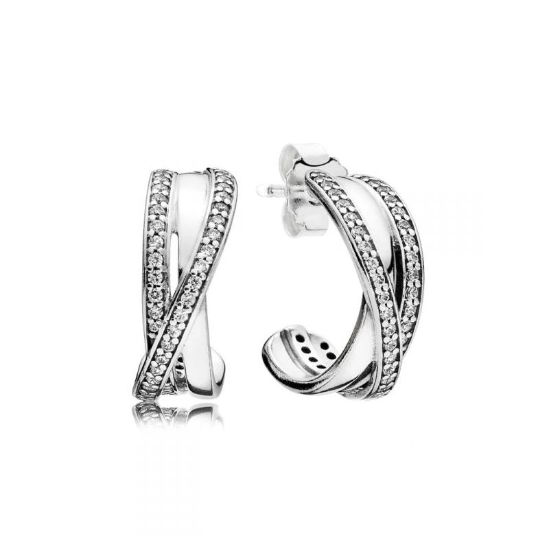 925 Sterling Silver Rose Zircon Earrings - Fashion Jewelry for Girls