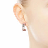 925 Sterling Silver Rose Zircon Earrings - Fashion Jewelry for Girls