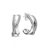 925 Sterling Silver Rose Zircon Earrings - Fashion Jewelry for Girls