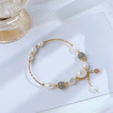 Baroque Pearl Moonstone Bracelet Wedding Jewelry for Women