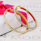 Stainless Steel Smooth Circle Hoop Earrings for Women