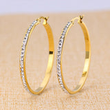 Stainless Steel Smooth Circle Hoop Earrings for Women