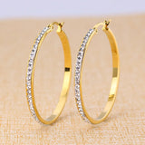 Stainless Steel Smooth Circle Hoop Earrings for Women