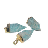 Natural Amazonite Bullet Stone Pendant for Diy Jewelry