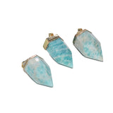 Natural Amazonite Bullet Stone Pendant for Diy Jewelry