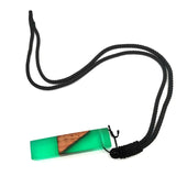 3Pcs Resin & Walnut Wood Patchwork Pendants Charms Necklace