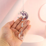 3Pcs Amethyst Macadam Crystal Tree of Life Pendant