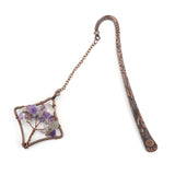 Natural Agates Gravel Crystal 7Chakra Tree of Life Bookmark