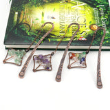 Natural Agates Gravel Crystal 7Chakra Tree of Life Bookmark
