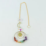 3Pcs Sun Catcher Sun Gravel Amethysts Crystal Stone Pendant