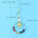 3Pcs Sun Catcher Sun Gravel Amethysts Crystal Stone Pendant
