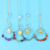 3Pcs Sun Catcher Sun Gravel Amethysts Crystal Stone Pendant