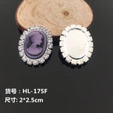 50pcs Resin Girls Head Rhinestone Charms DIY Jewelry Garments/Hair Accessory