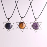 6Pcs Natural Opal Tiger Eyes Crystal Quartz Healing Reiki Amulet