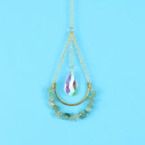 7 Chakra Gravel Crystal Drop Stone Pendant 3Pcs/Lot